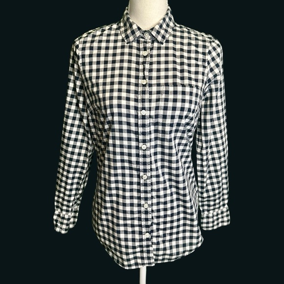 NWOT J. Crew Factory ‘Gingham Lightweight Cotton Shirt in Signature Fit’ Size XS - Picture 3 of 13